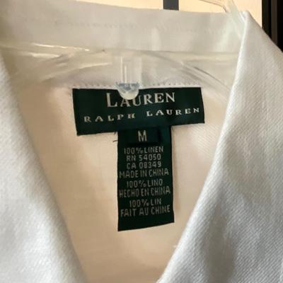 Ralph Lauren White Linen Top size M
