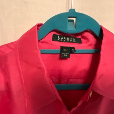 Ralph Lauren Pink Silk Top size M