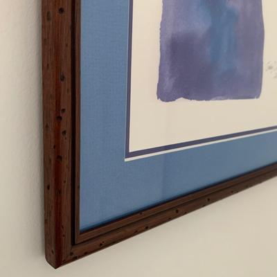 Judy Dean Blue Bunny Framed Print (UB1-HS)