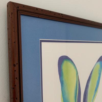 Judy Dean Blue Bunny Framed Print (UB1-HS)