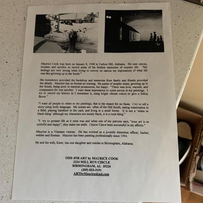 Saints Go Marchin’ & Old Fashion Bar-B-Q by Maurice Cook, Framed Prints (K-HS)