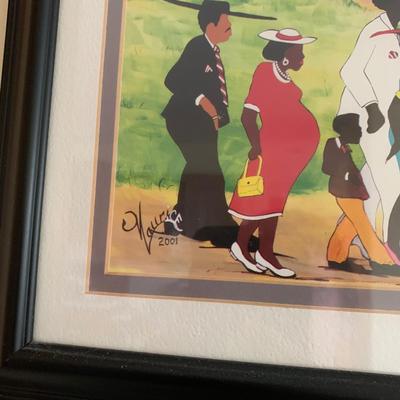 Saints Go Marchin’ & Old Fashion Bar-B-Q by Maurice Cook, Framed Prints (K-HS)