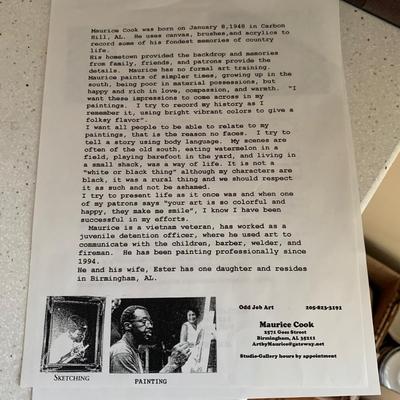 Saints Go Marchin’ & Old Fashion Bar-B-Q by Maurice Cook, Framed Prints (K-HS)