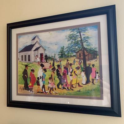 Saints Go Marchin’ & Old Fashion Bar-B-Q by Maurice Cook, Framed Prints (K-HS)