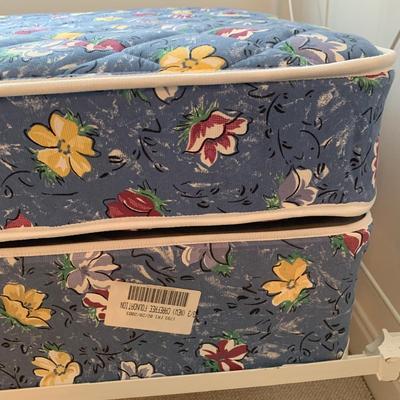 Two Twin Bed Frames with Bedding (UB2-HS)