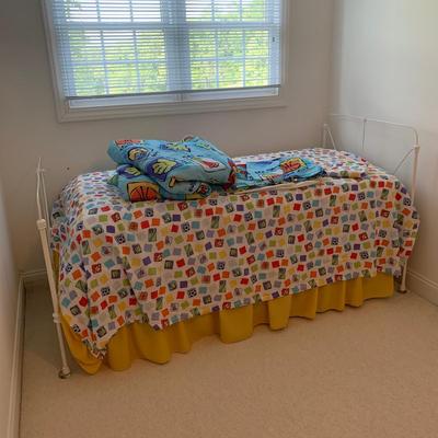 Two Twin Bed Frames with Bedding (UB2-HS)