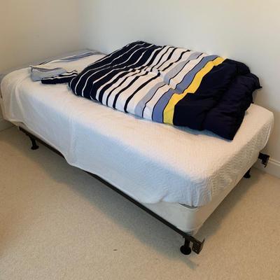 Two Twin Bed Frames with Bedding (UB2-HS)