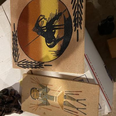Vintage Navajo Sandpaintings, Wedding Vases, and Sculptures