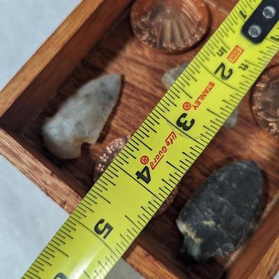 Native American Indian Head Copper Rounds in Shadow Box