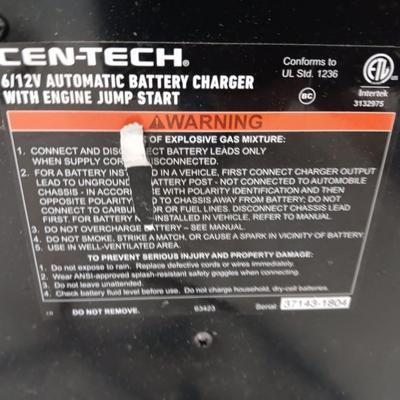 CEN-TECH 6/12V Automatic battery charger with Engine Jump start