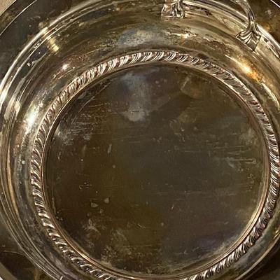 Lot of Two Vintage Silver-plated Candle Sticks and EPC Compartmental Tray