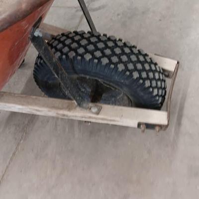 Steel Wheelbarrow with Nice leaf rake - bigger than normal tire - Perfect for the farm!