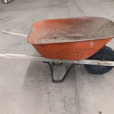 Steel Wheelbarrow with Nice leaf rake - bigger than normal tire - Perfect for the farm!
