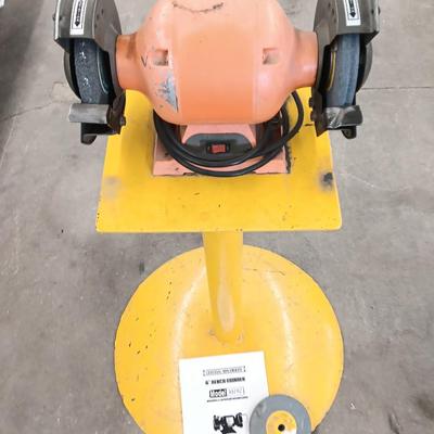 Central Machinery 6" Bench Grinder with stand - extra stone - and Instructions