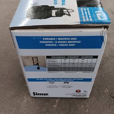 Simer 1/6 HP Portable / Submersible Utility Pump - lightly used