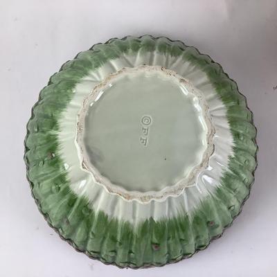 262 Fitz & Floyd Asparagus Bowl with Artisan Made Handled Bowl