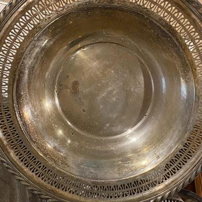 Lot of Three Vintage Silver-Plated Dishes