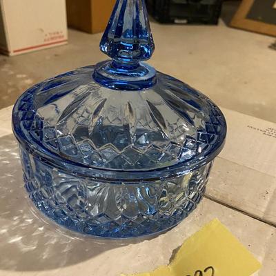 Vintage Indiana Glass Co Diamond Point Candy Dish