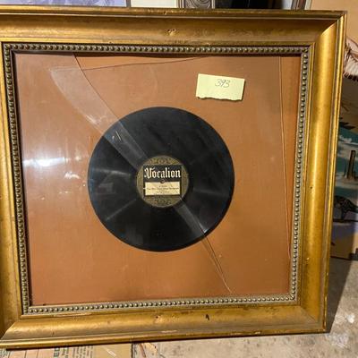 Antique Framed Vocalion Record "The Ship That Never Returned"/"The Great Titanic by Vernon Dalhart