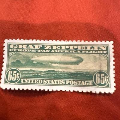U.S. #C13 Mint - 1930 65c Graf Zeppelin M LH part OG