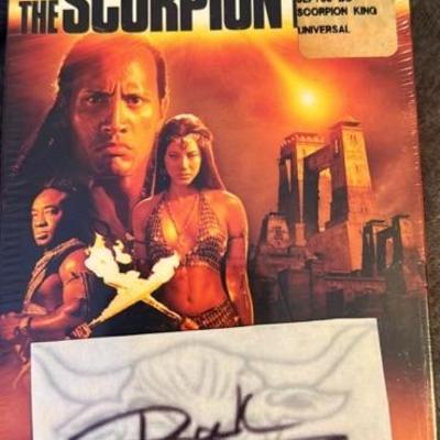Scorpion King featuring The Rock first movie Autographed coa