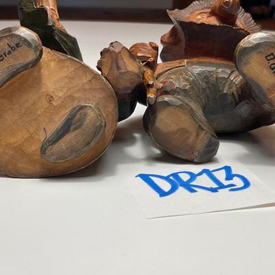 DR13-Hand Carved Trolls x 2