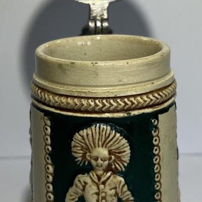 Vintage German Comical Beer Stein w/Unmarked Base 5-1/4" Tall in VG Preowned Condition.
