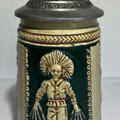 Vintage German Comical Beer Stein w/Unmarked Base 5-1/4" Tall in VG Preowned Condition.