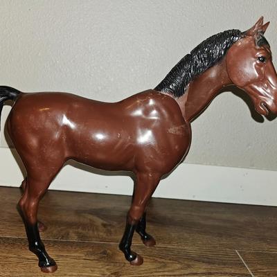 VINTAGE MARX JOHNNY WEST ARTICULATED BROWN HORSE MOVEABLE HEAD-NECK SELLS FOR OVER $70