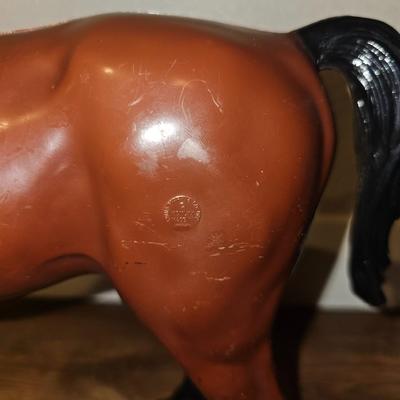 VINTAGE MARX JOHNNY WEST ARTICULATED BROWN HORSE MOVEABLE HEAD-NECK SELLS FOR OVER $70