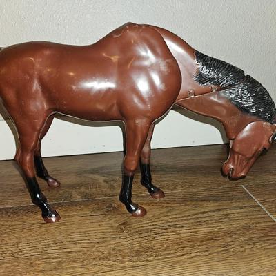 VINTAGE MARX JOHNNY WEST ARTICULATED BROWN HORSE MOVEABLE HEAD-NECK SELLS FOR OVER $70