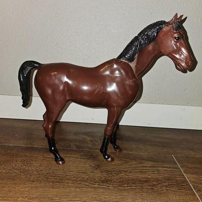 VINTAGE MARX JOHNNY WEST ARTICULATED BROWN HORSE MOVEABLE HEAD-NECK SELLS FOR OVER $70
