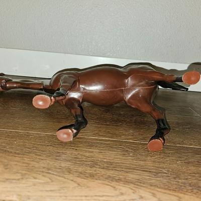 VINTAGE MARX JOHNNY WEST ARTICULATED BROWN HORSE MOVEABLE HEAD-NECK SELLS FOR OVER $70