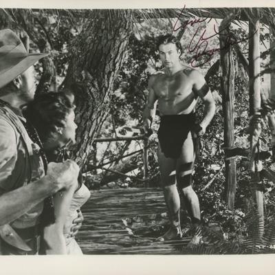 Tarzan Lex Barker signed movie photo