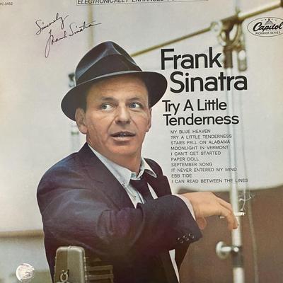 Frank Sinatra signed Try A Little Tenderness album. GFA Authenticated