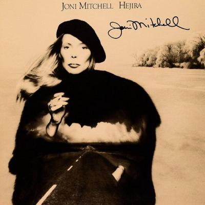 Joni Mitchell signed Hejira album