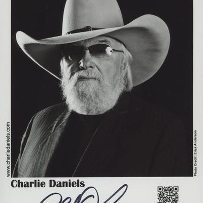 Charlie Daniels signed photo
