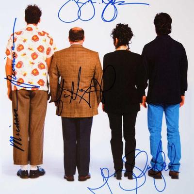 Seinfeld cast signed promo poster