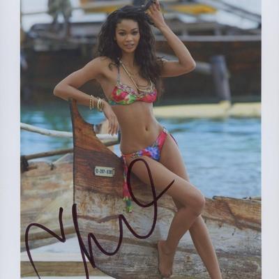 Chanel Iman signed Sports Illustrated photo