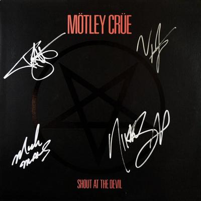 Motley Crue signed Shout At The Devil album