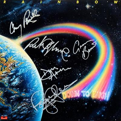 Rainbow signed Down To Earth album