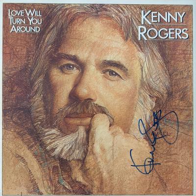 Kenny Rogers Love Will Turn You Around signed album 