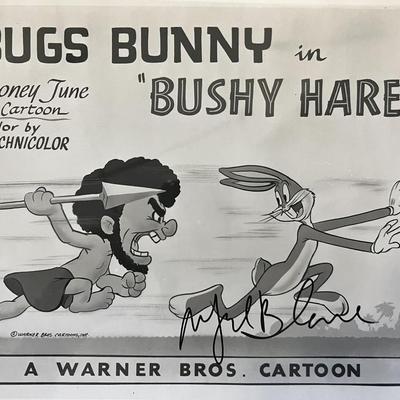 Bugs Bunny Bushy Hare Mel Blanc signed photo 