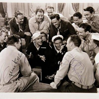 Gene Kelly and Frank Sinatra signed movie still photo 