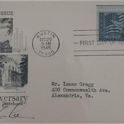 Ray E. Lee signed first day cover