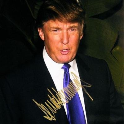 Donald Trump signed photo 