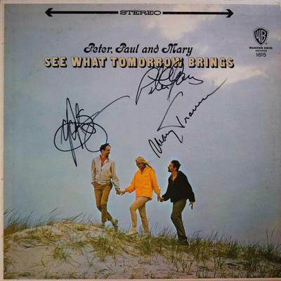 Peter, Paul & Mary signed See What Tomorrow Brings album
