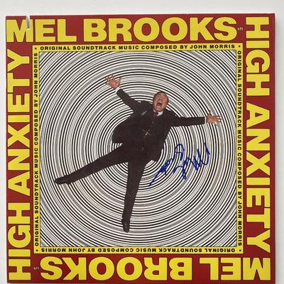 Mel Brooks High Anxiety signed soundtrack. GFA Authenticated