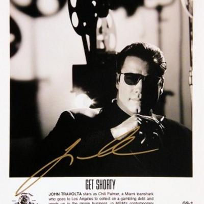 John Travolta signed Get Shorty promo photo 