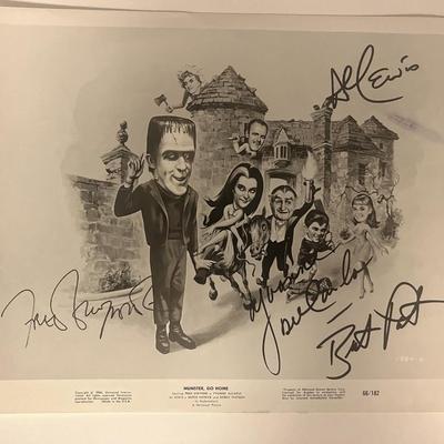 The Munsters cast signed photo
